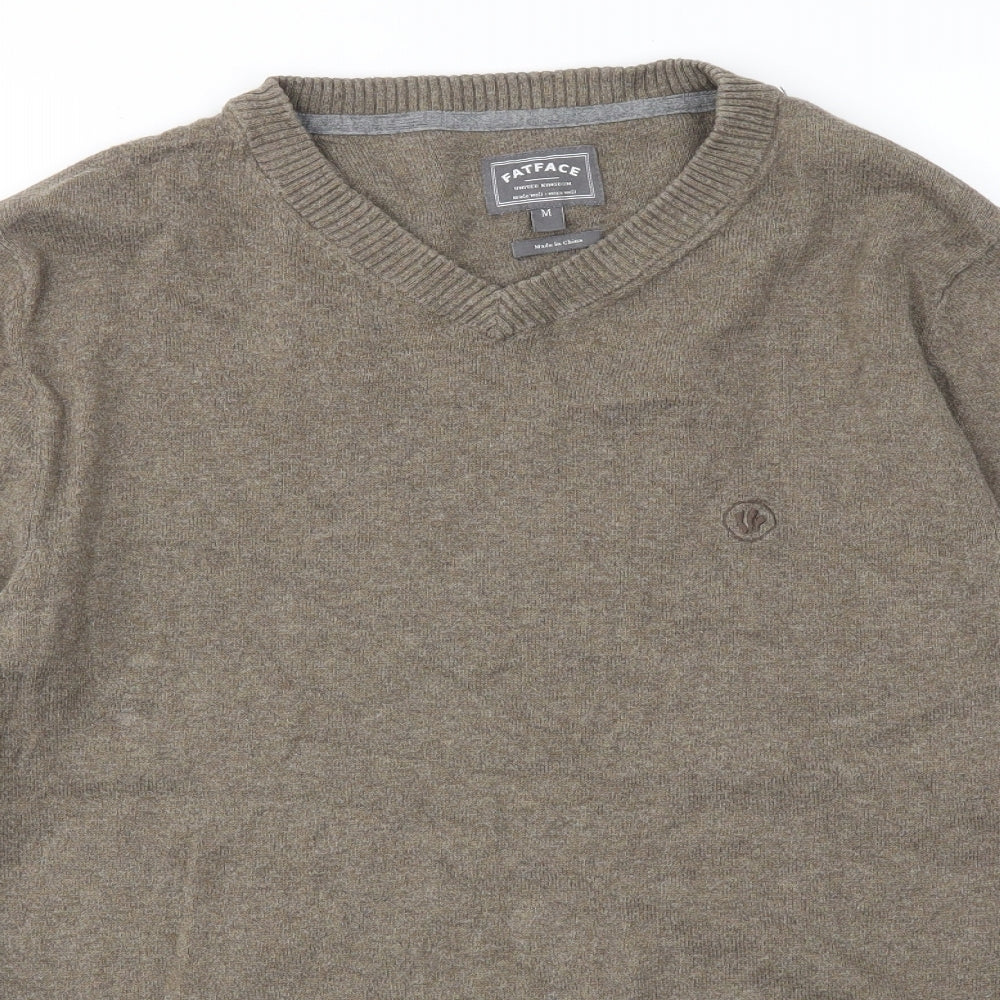 Fat Face Mens Brown   Henley Sweatshirt Size M
