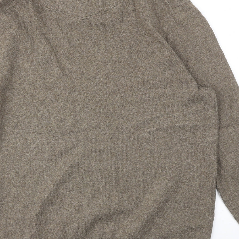 Fat Face Mens Brown   Henley Sweatshirt Size M