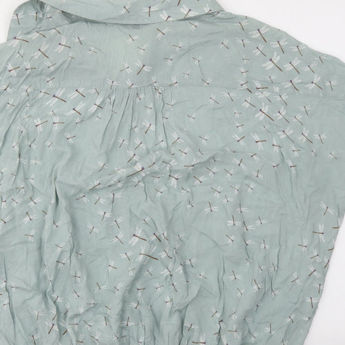 M&Co Womens Green Floral  Basic T-Shirt Size 20