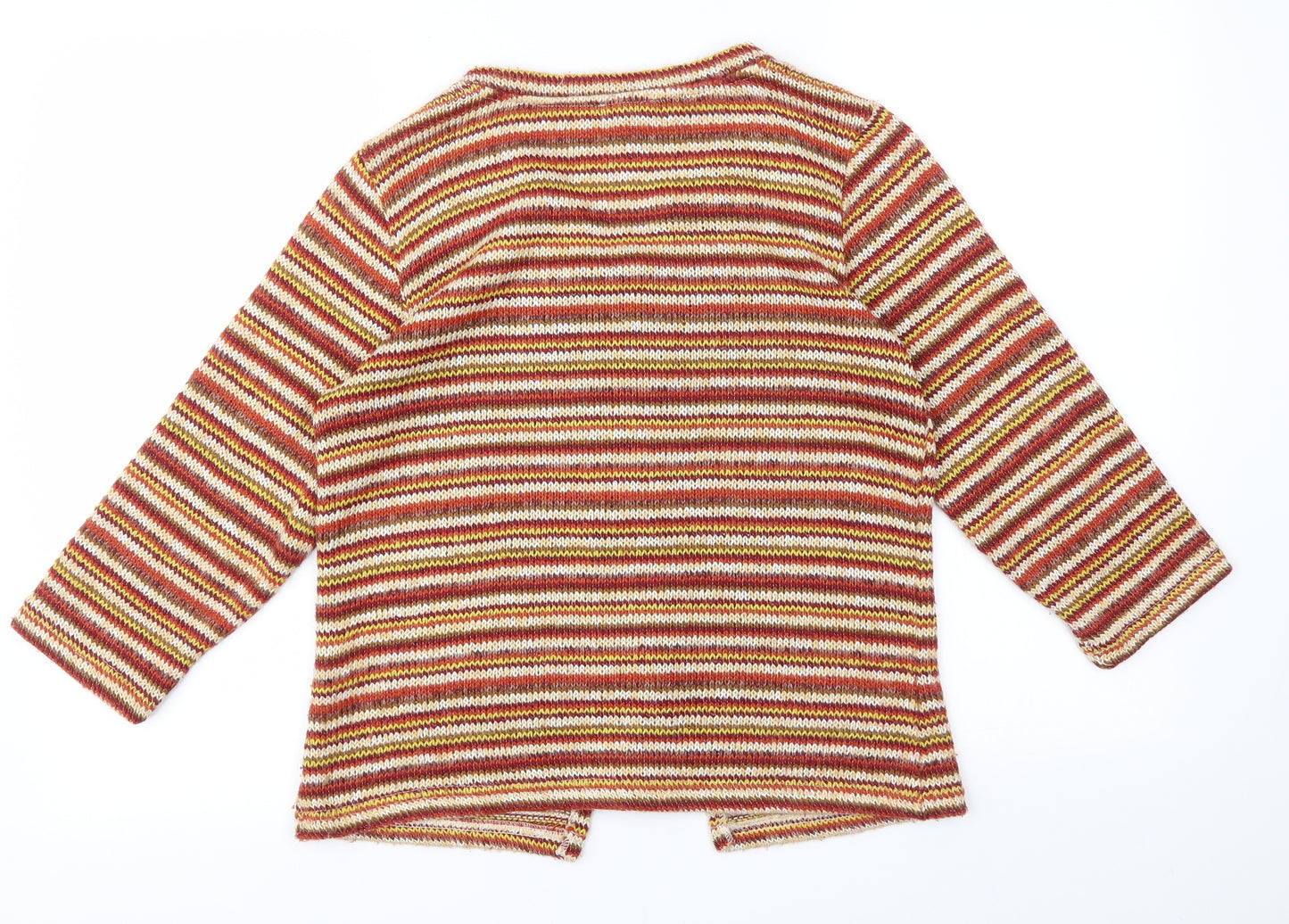Per Una Womens Multicoloured Striped  Cardigan Jumper Size 14
