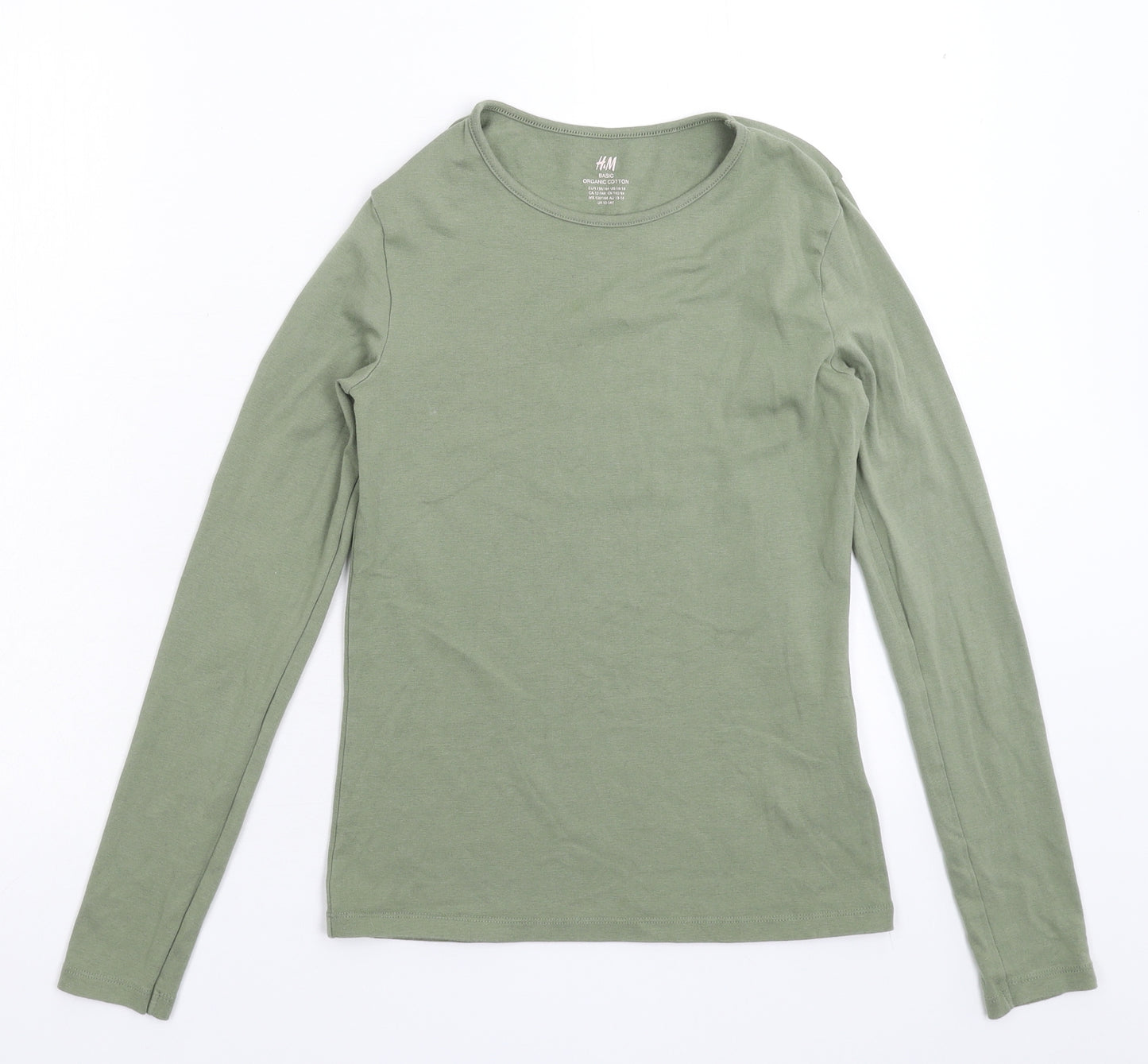 H&M Womens Green   Basic T-Shirt Size 18