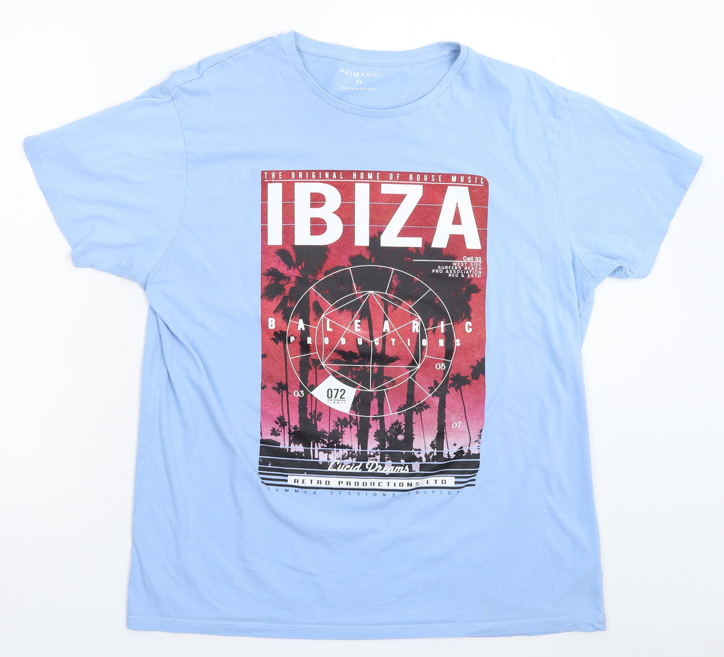 Primark Mens Blue    T-Shirt Size XL