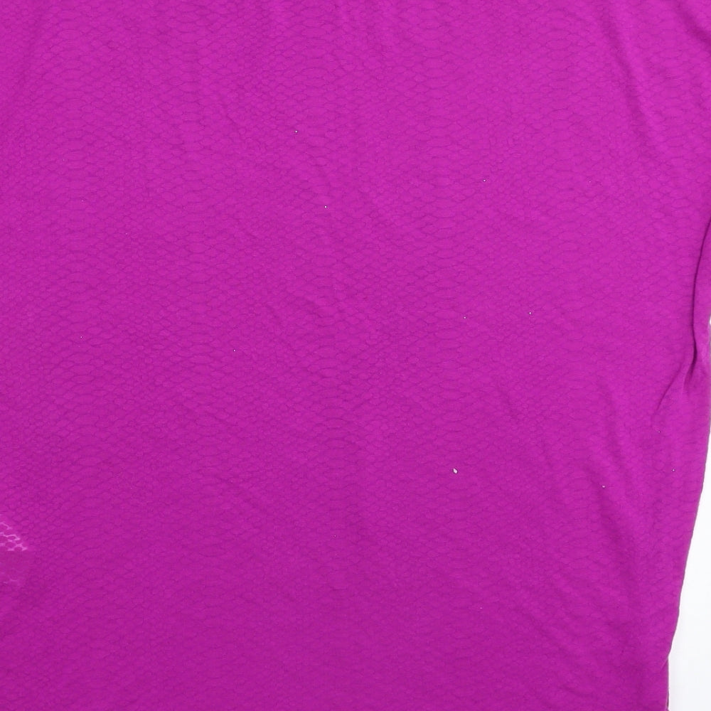 F&F Womens Pink Animal Print  Basic T-Shirt Size 14