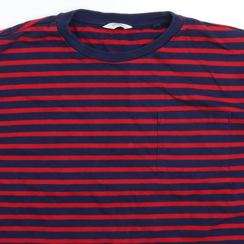 NEXT Mens Multicoloured Striped   T-Shirt Size L