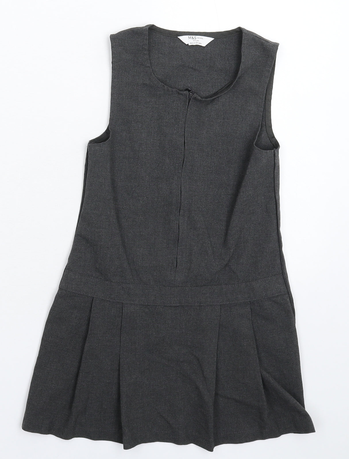 Marks and Spencer Girls Grey   Fit & Flare  Size 5-6 Years  - School