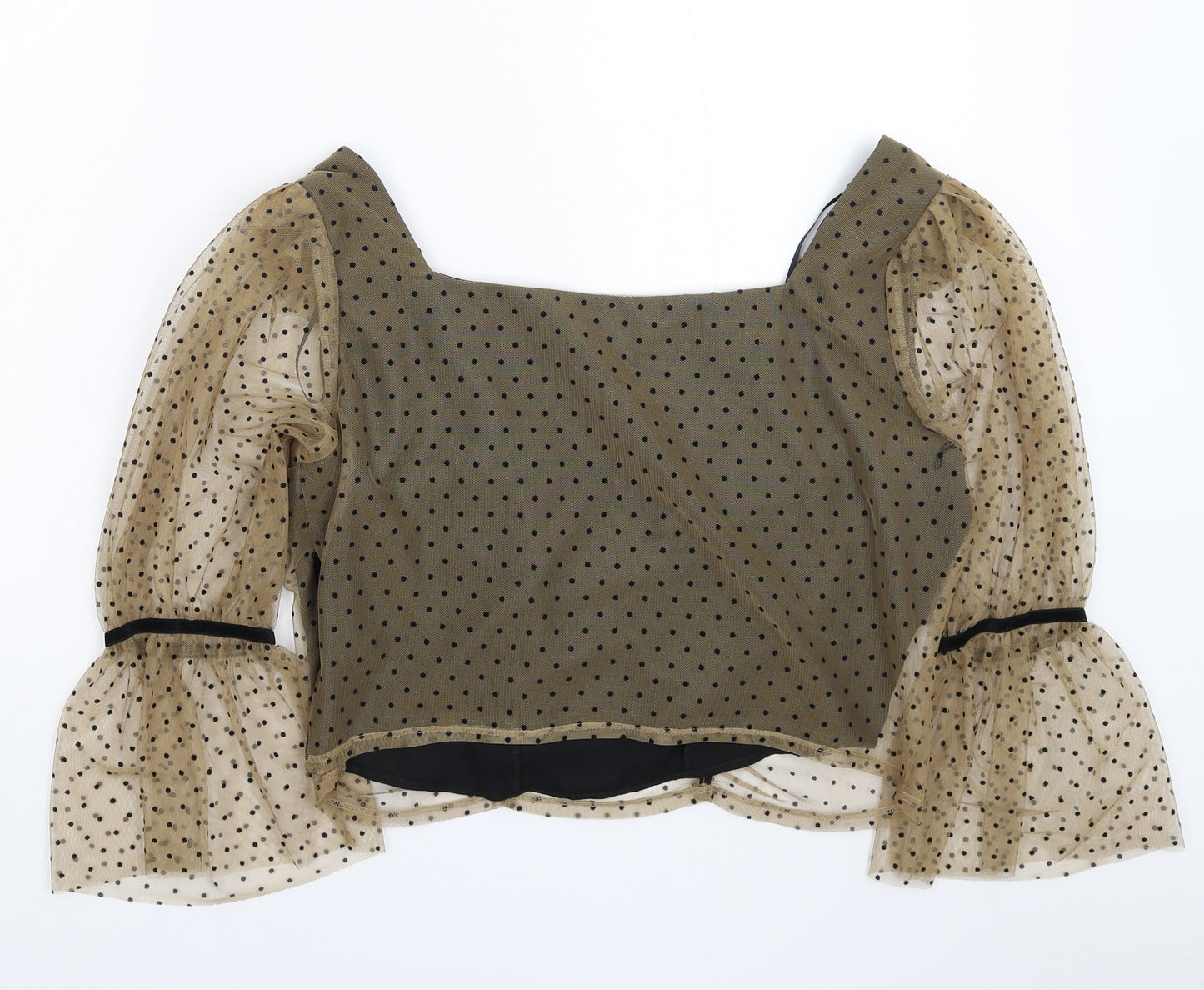 Topshop Womens Grey Polka Dot  Basic Blouse Size 18