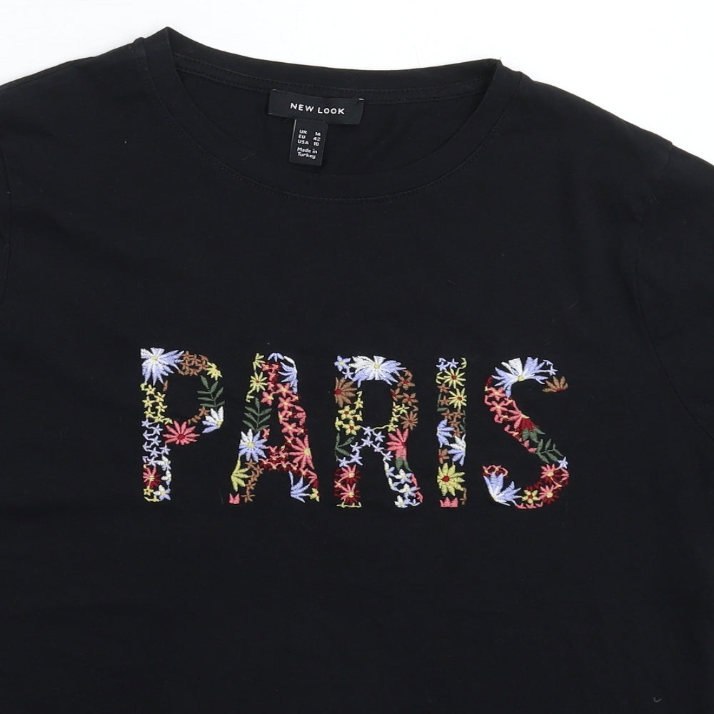 New Look Womens Black   Basic T-Shirt Size 14