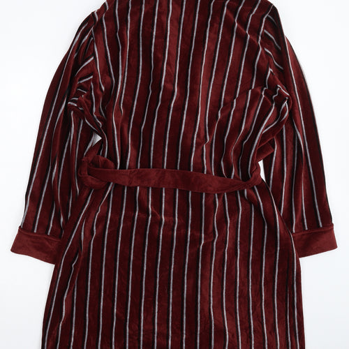 St Michael Mens Brown Striped   Robe Size M