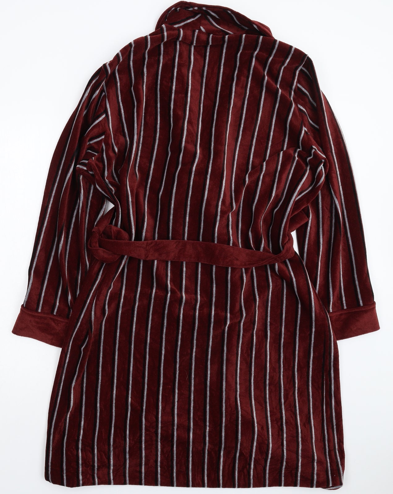 St Michael Mens Brown Striped   Robe Size M
