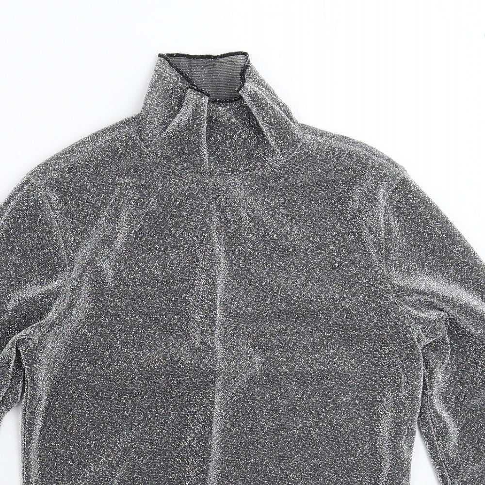 SheIn Womens Silver   Basic T-Shirt Size M