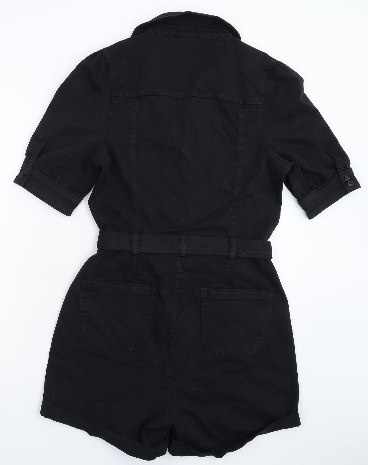 Paige Womens Black  Denim Jumpsuit One-Piece Size 8 L5 in