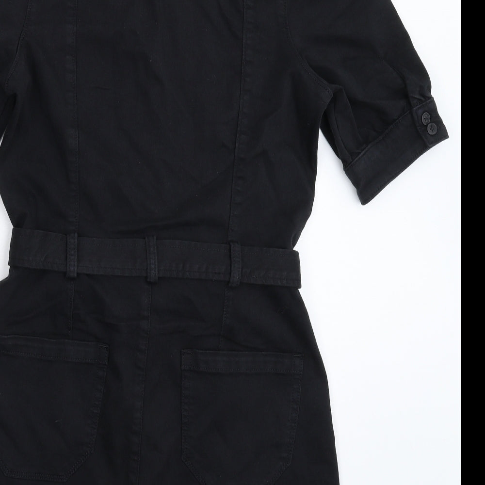 Paige Womens Black  Denim Jumpsuit One-Piece Size 8 L5 in