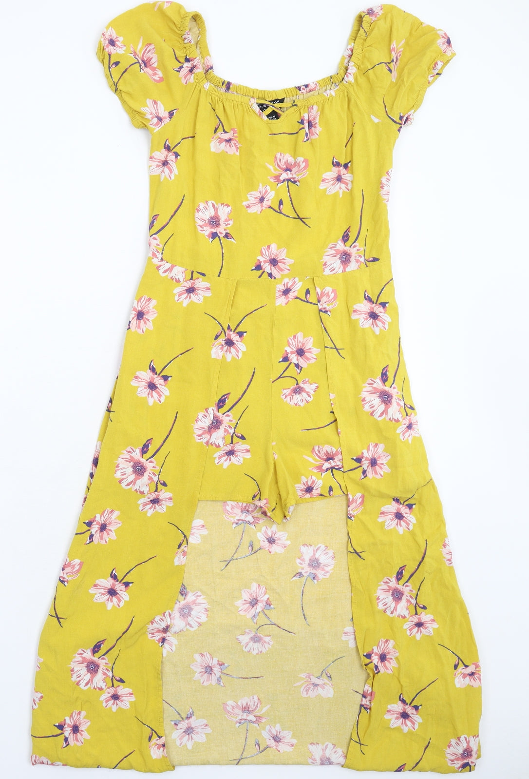 New Look Girls Yellow Floral  Maxi  Size 13 Years