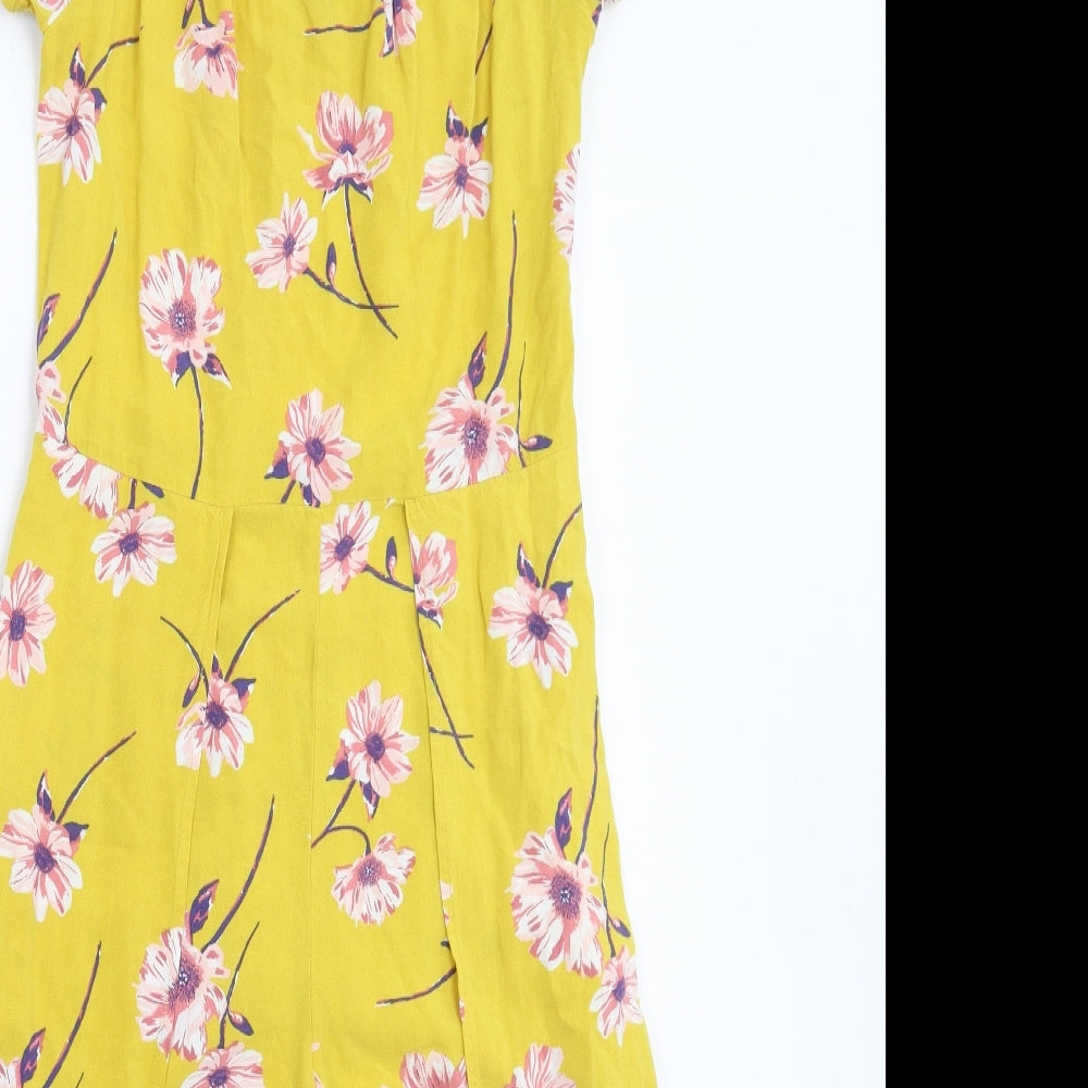 New Look Girls Yellow Floral  Maxi  Size 13 Years