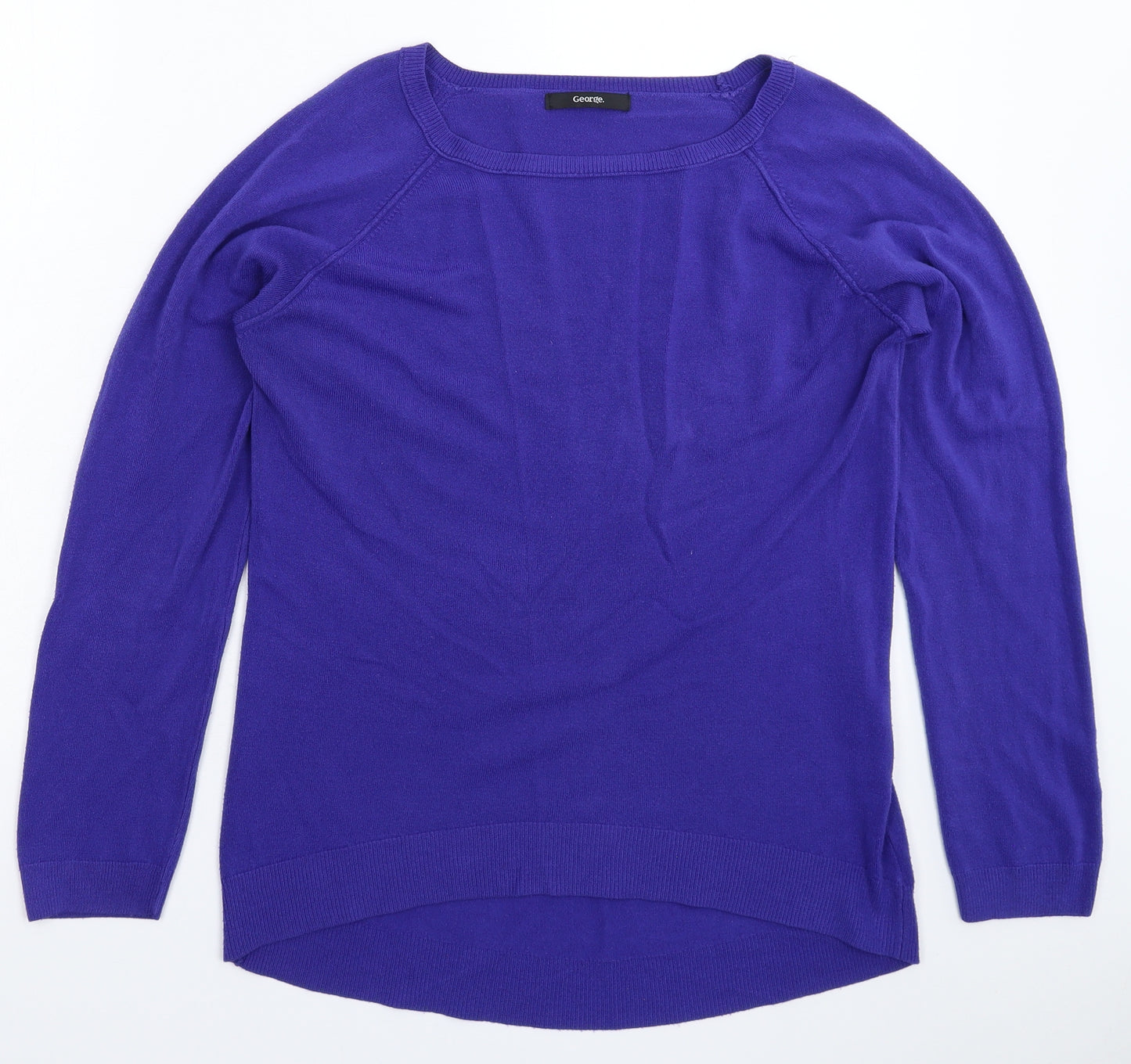 George Womens Blue  Knit Pullover Jumper Size 12