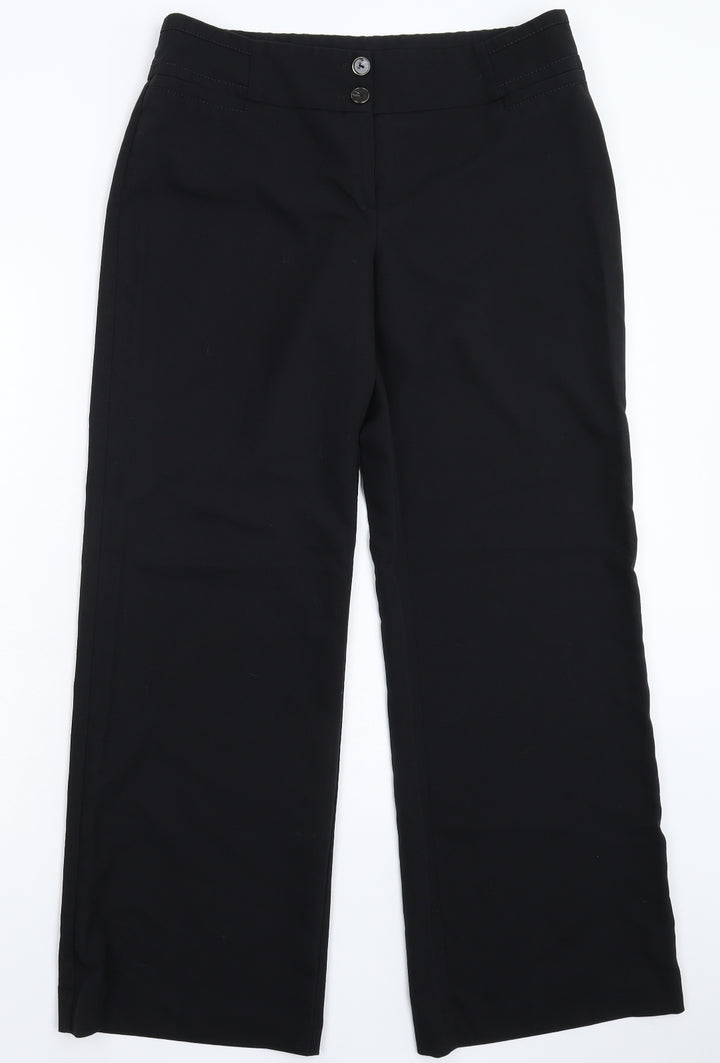 Dunnes Stores Womens Black Dress Pants Trousers Size 12 L30 in