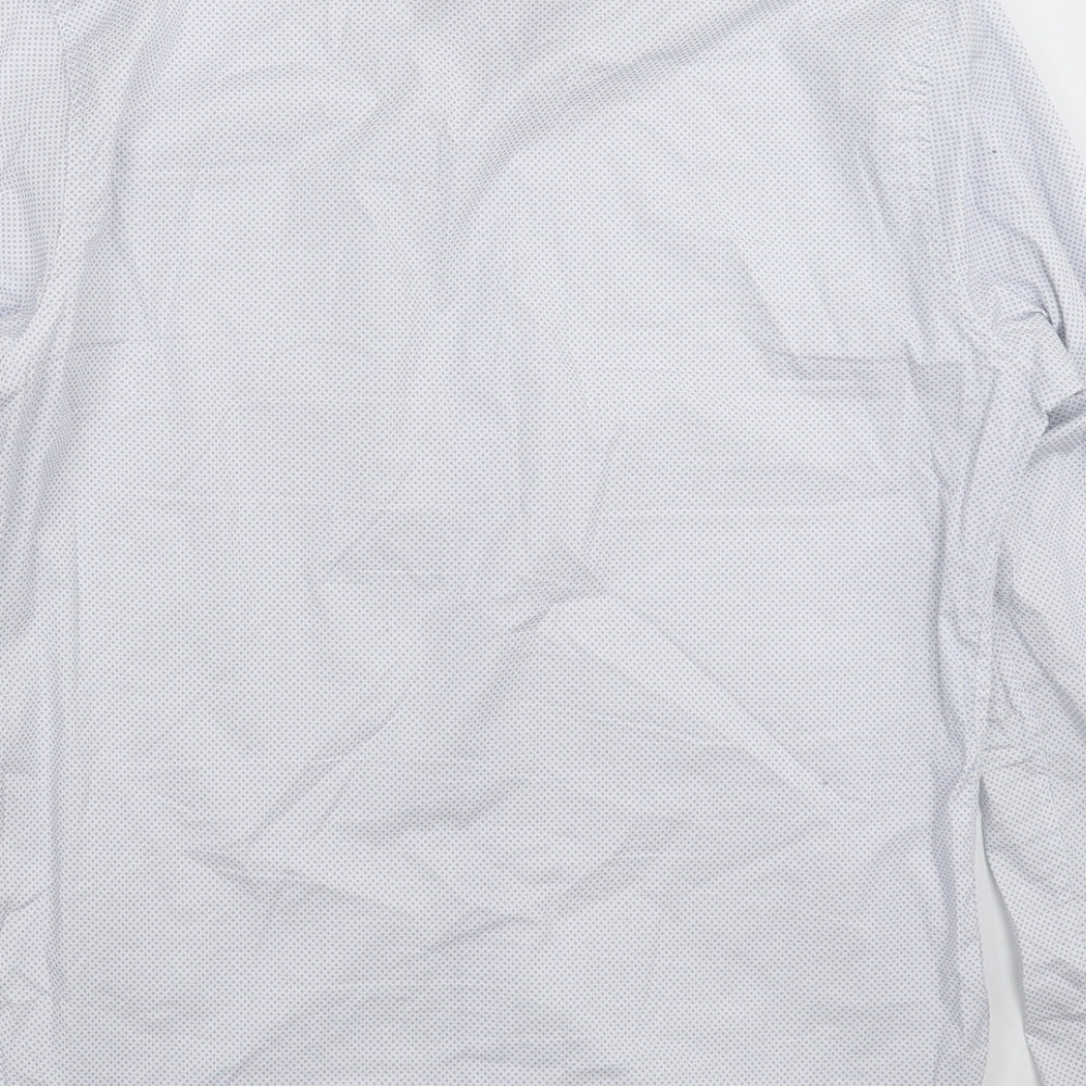 Escardin Mens White    Dress Shirt Size L