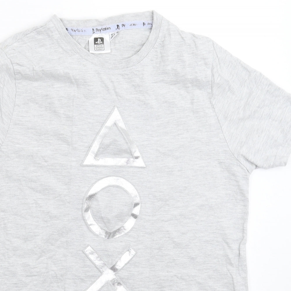 PlayStation Boys Grey   Basic T-Shirt Size 12-13 Years