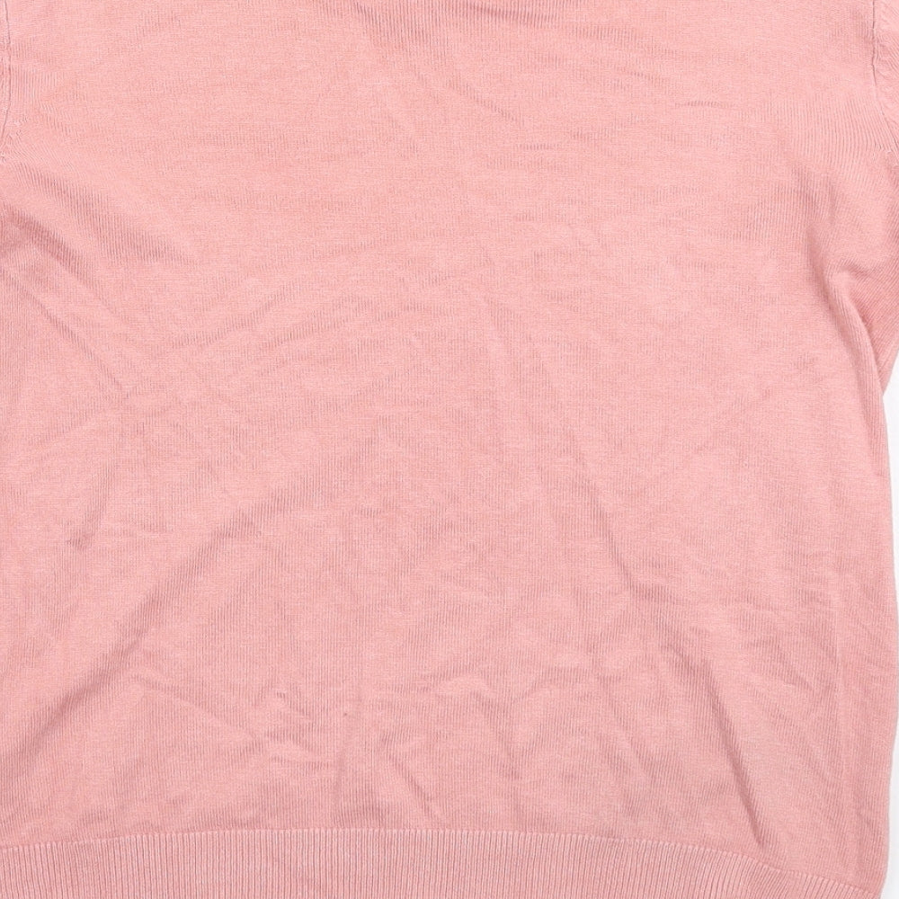 Bershka Womens Pink  Knit Pullover Jumper Size S