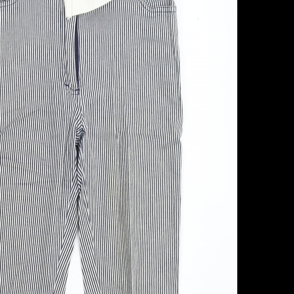 Captain Corsaire Womens Blue Striped  Cropped Trousers Size 8 L23 in