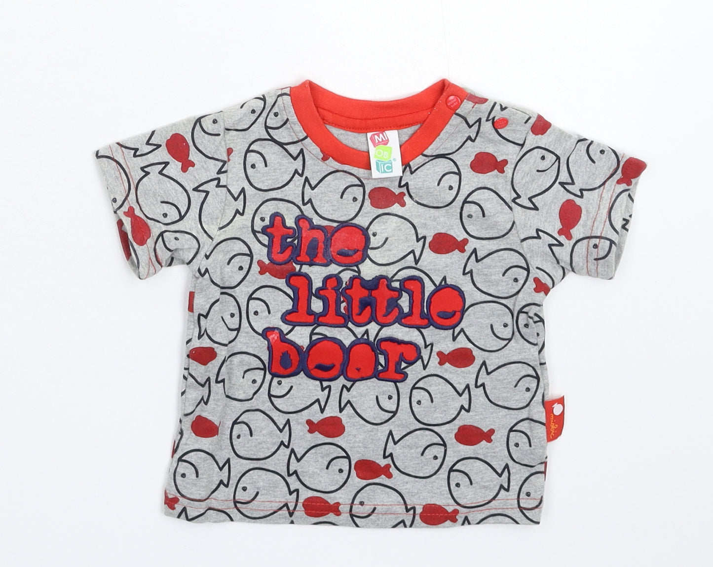 Miobic Baby Grey   Basic T-Shirt Size 6-9 Months