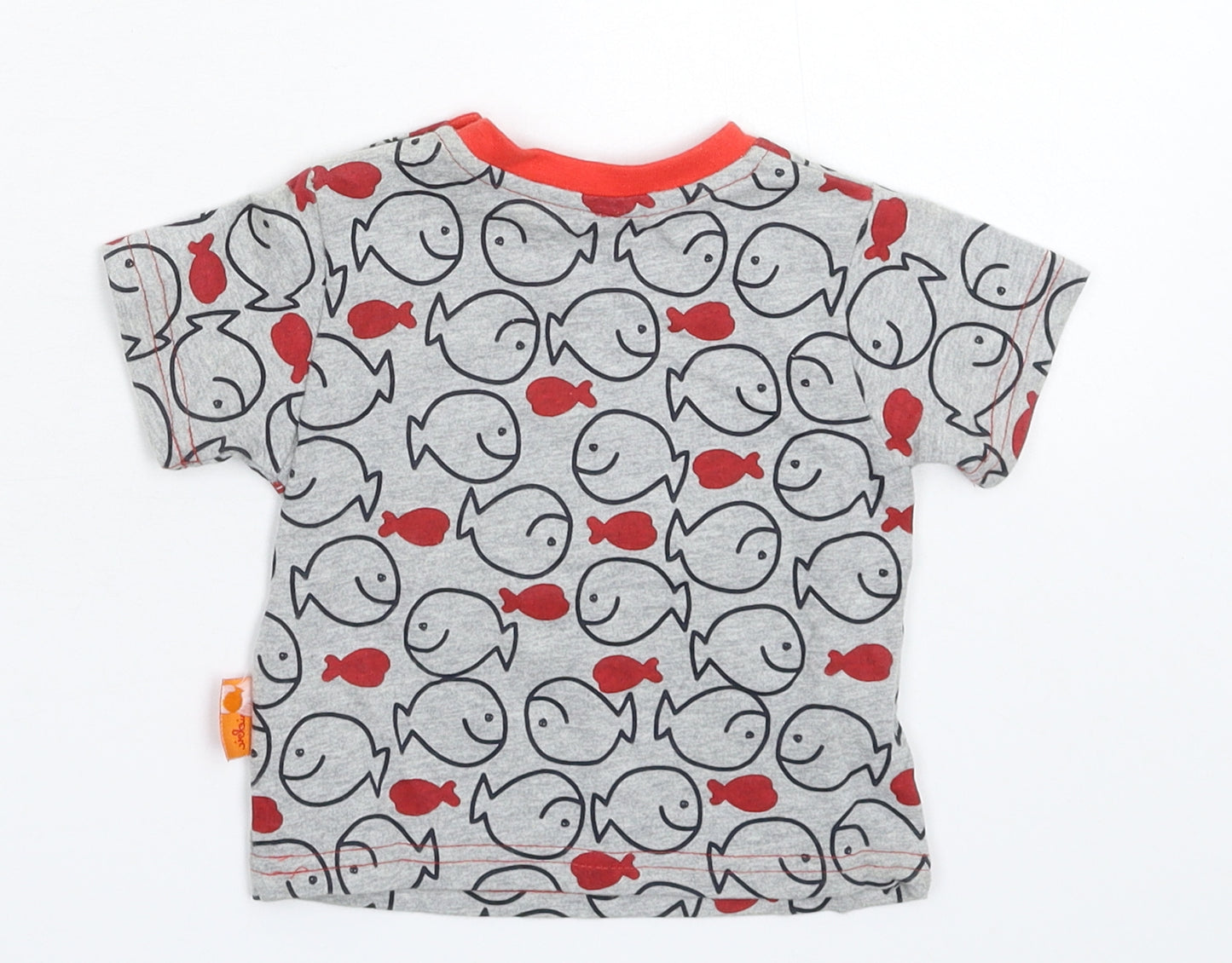 Miobic Baby Grey   Basic T-Shirt Size 6-9 Months