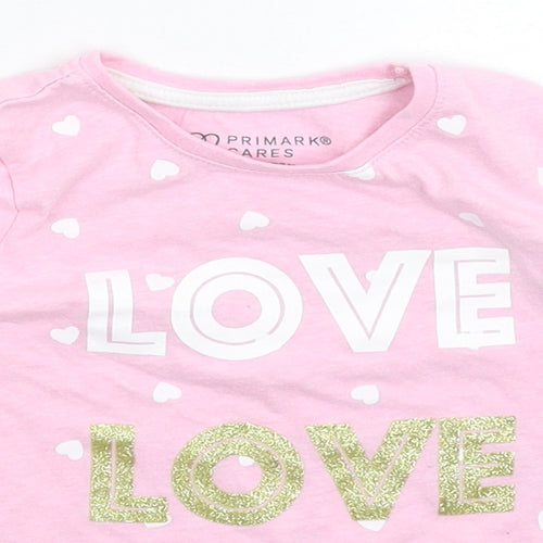 Primark Girls Pink   Basic T-Shirt Size 18-24 Months