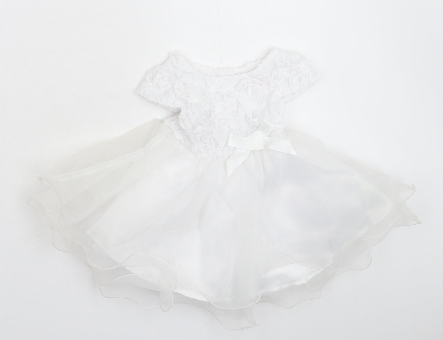 Beans Fly Girls White   Fit & Flare  Size 12 Months