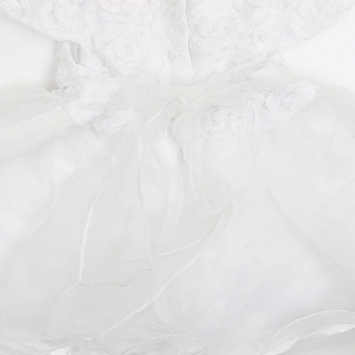 Beans Fly Girls White   Fit & Flare  Size 12 Months