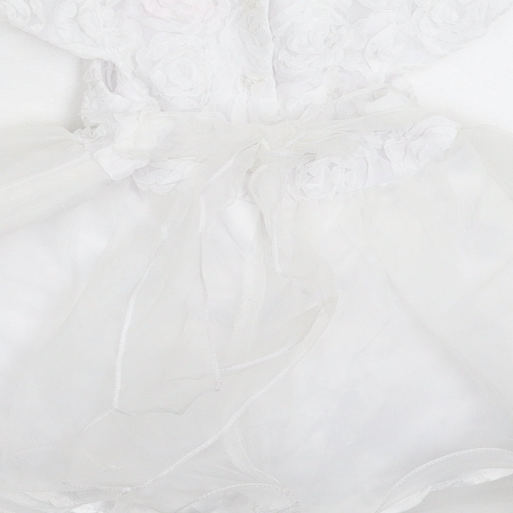 Beans Fly Girls White   Fit & Flare  Size 12 Months