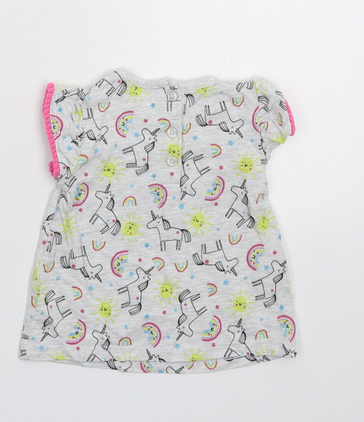 Primark Girls Grey   Basic T-Shirt Size 6-9 Months