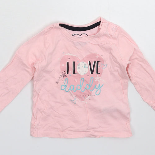 Primark Girls Pink   Basic T-Shirt Size 6-9 Months
