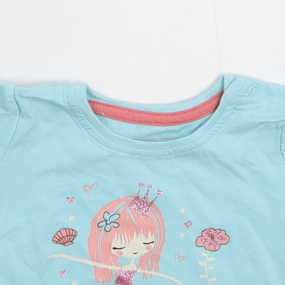 Primark Girls Blue   Basic T-Shirt Size 3-6 Months