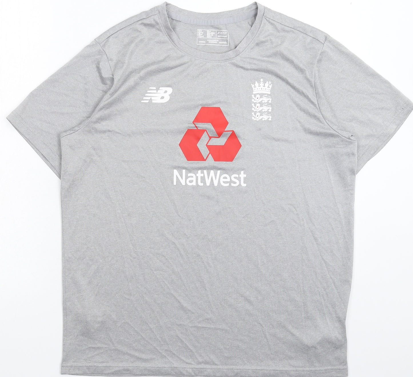 New Balance Mens Grey   Jersey T-Shirt Size L