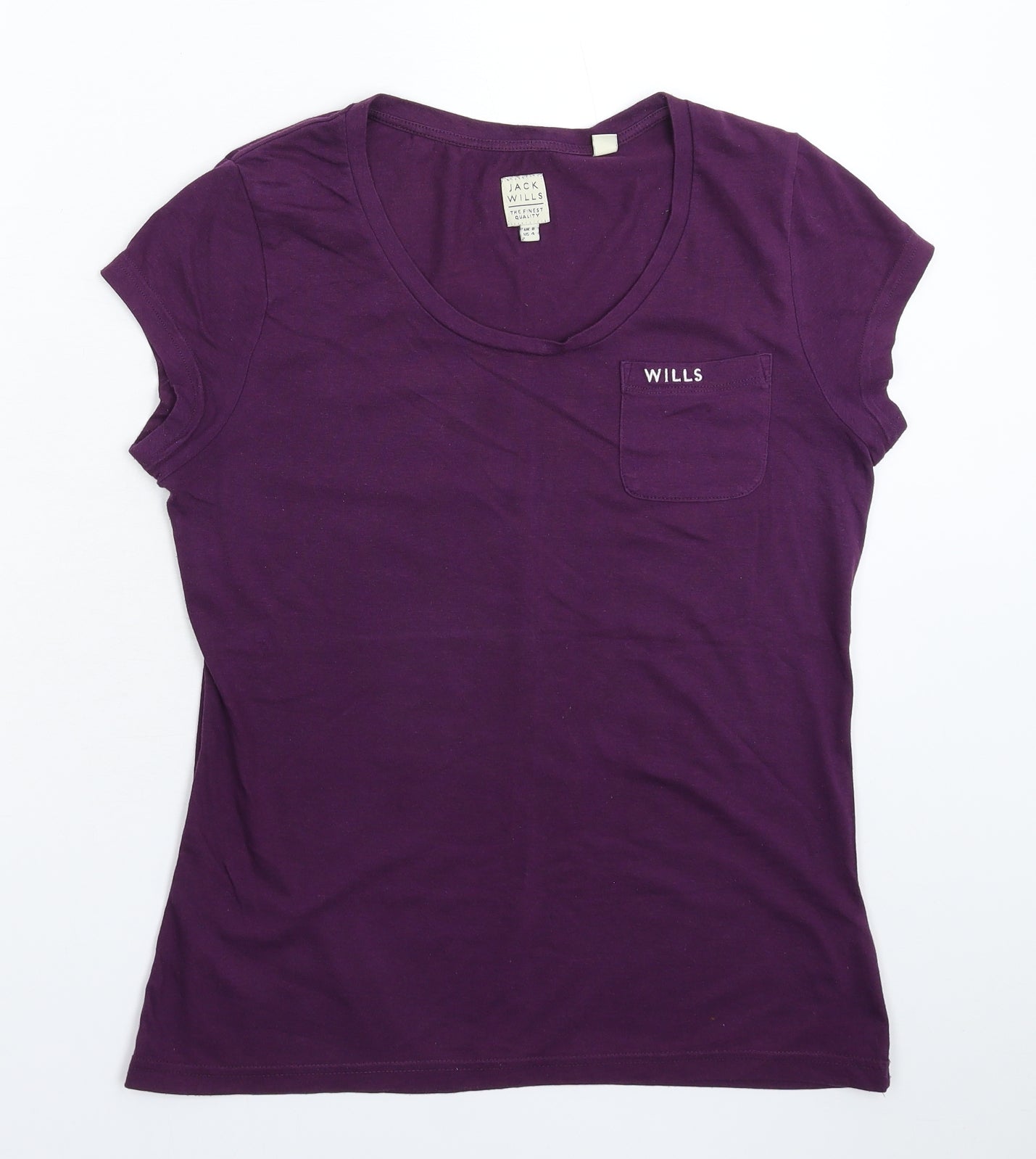 Jack Wills Womens Purple   Basic T-Shirt Size 8