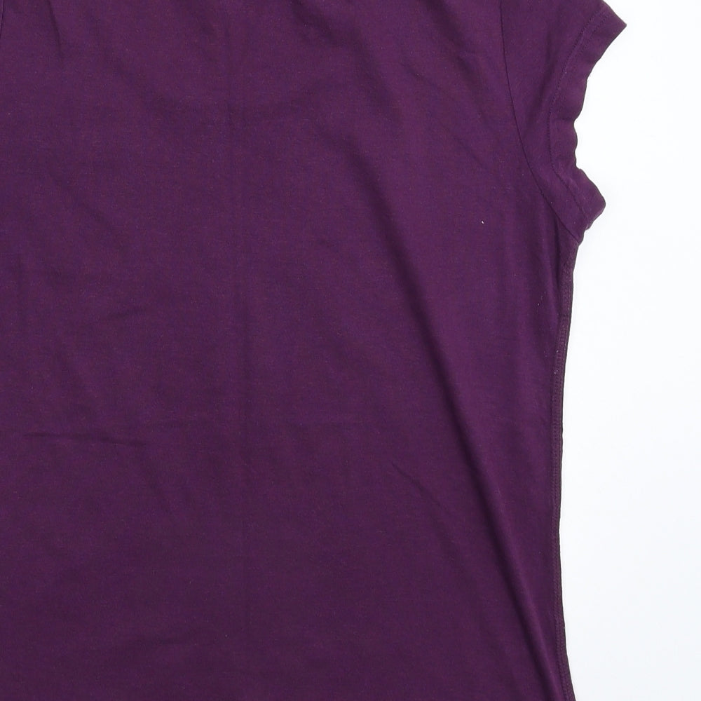 Jack Wills Womens Purple   Basic T-Shirt Size 8