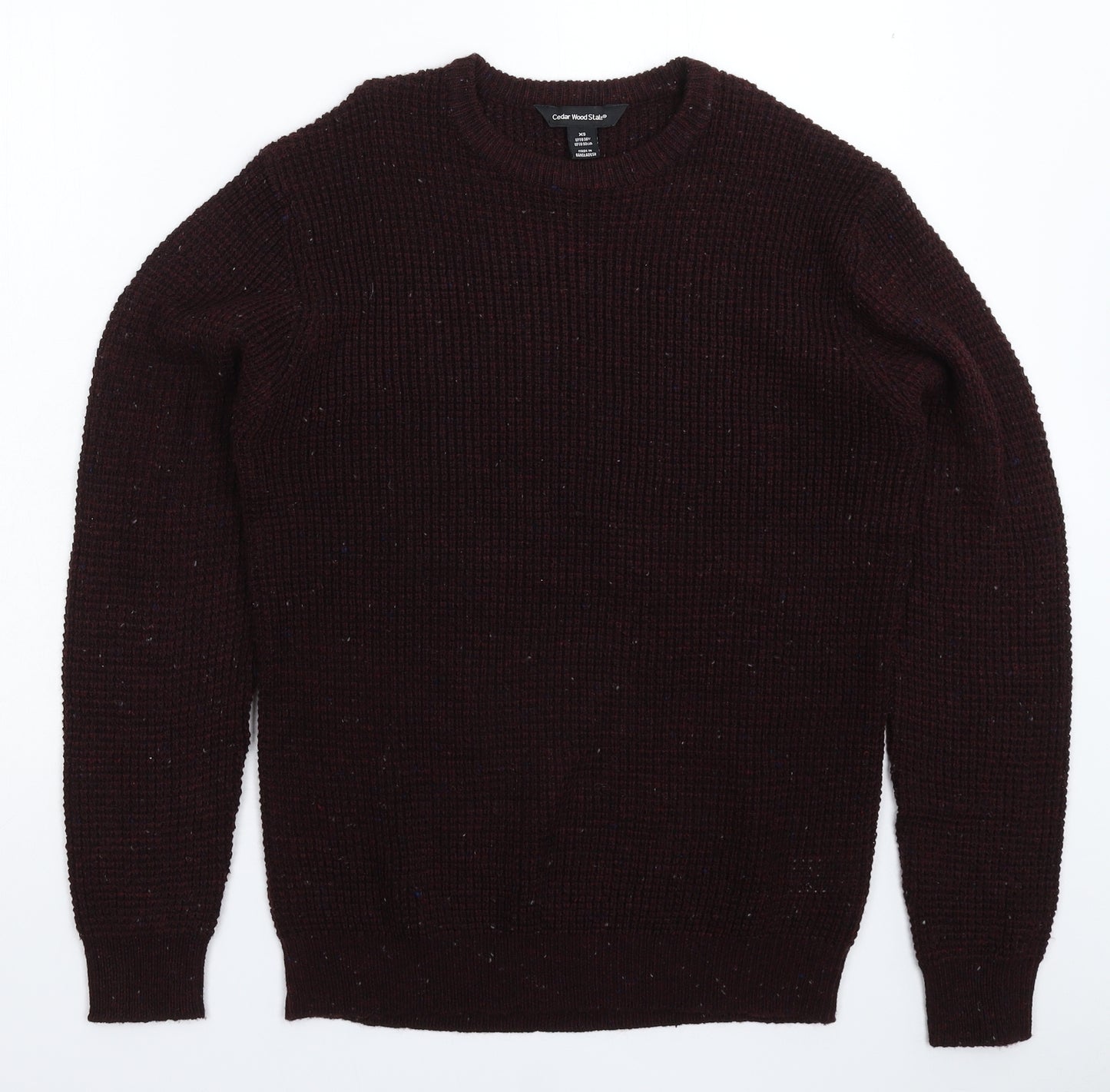 Cedar Wood State Mens Brown  Knit Pullover Jumper Size XS
