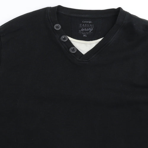 George Mens Black  Knit Pullover Jumper Size XL