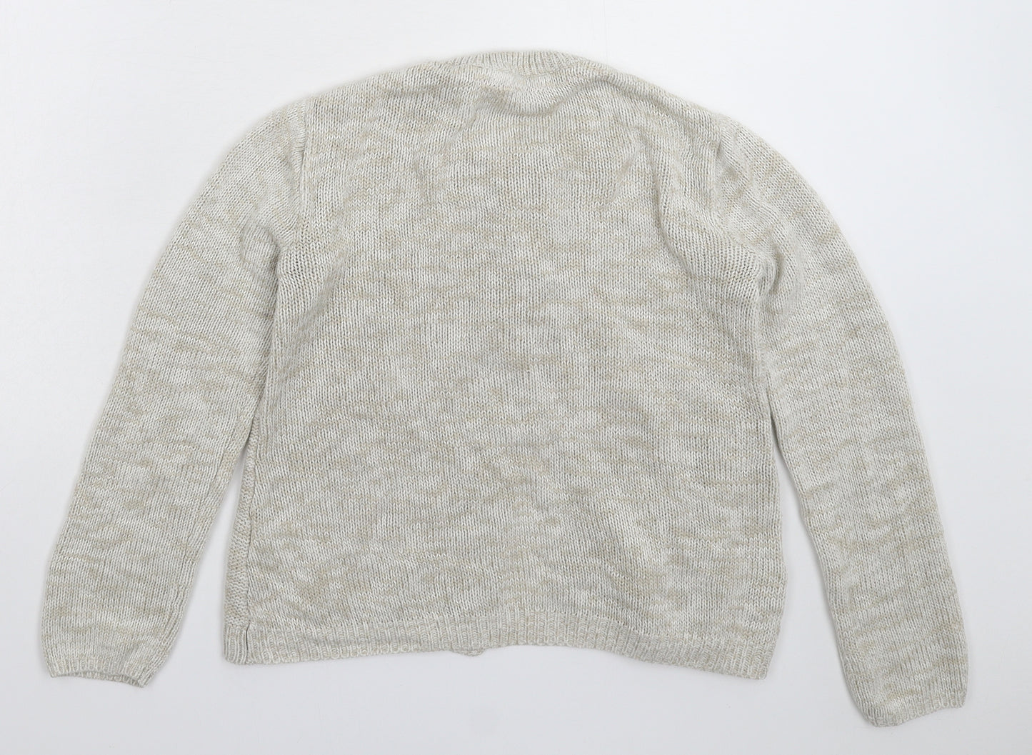 Lily & Dan Girls Grey  Knit Cardigan Jumper Size 9-10 Years