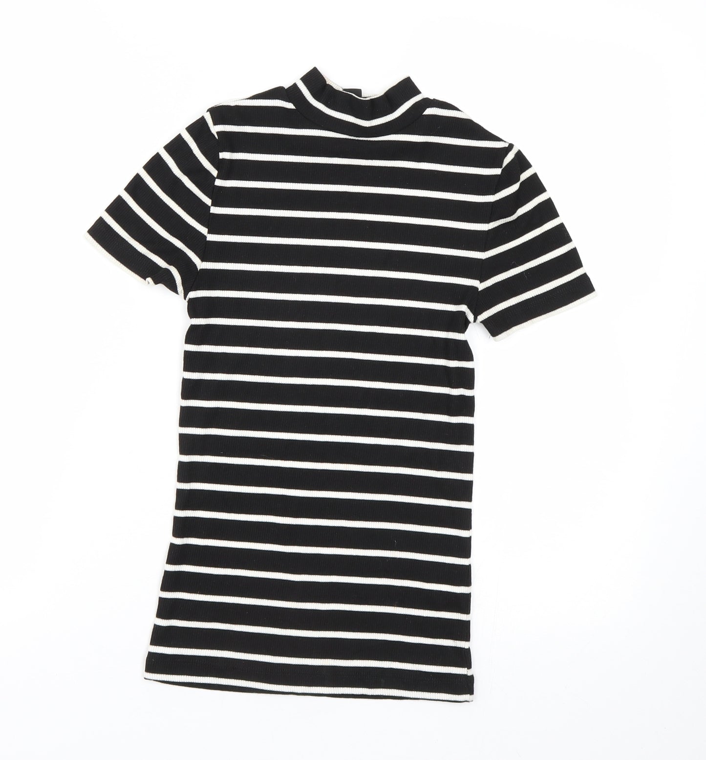 Atmosphere Womens Black Striped  Basic T-Shirt Size 8