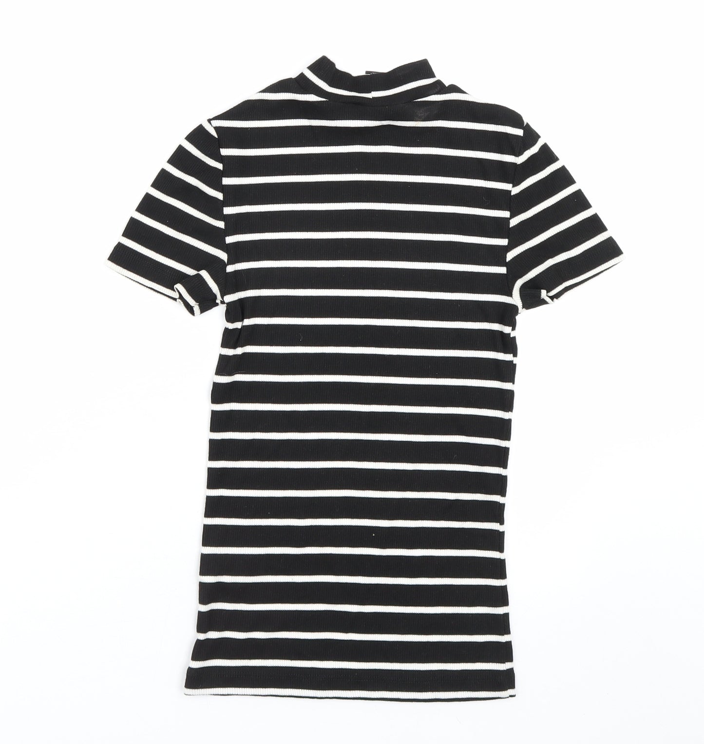Atmosphere Womens Black Striped  Basic T-Shirt Size 8