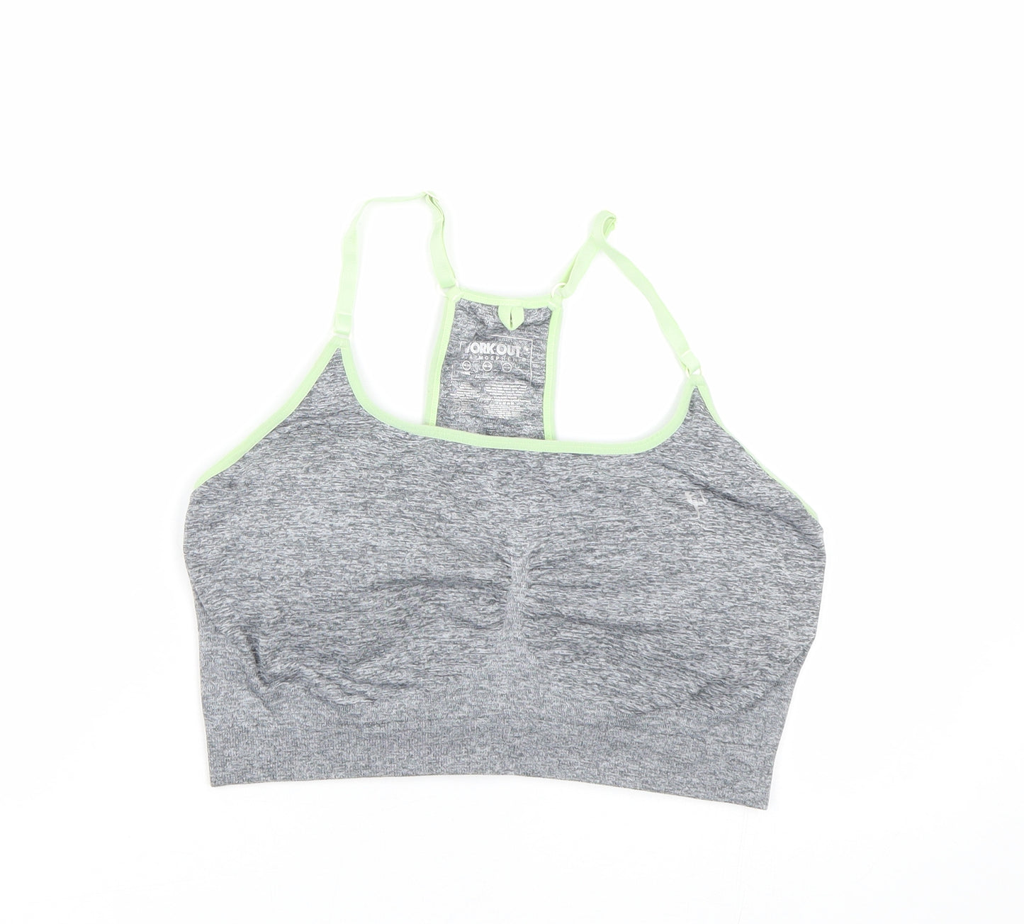 Workout Womens Grey   Cropped Tank Size 20