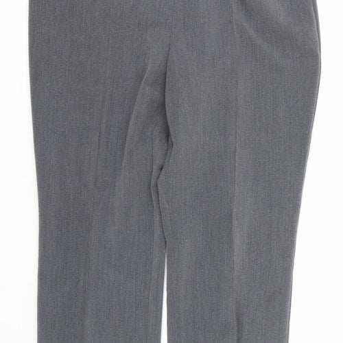 bm Collection Womens Grey   Trousers  Size 12 L22 in