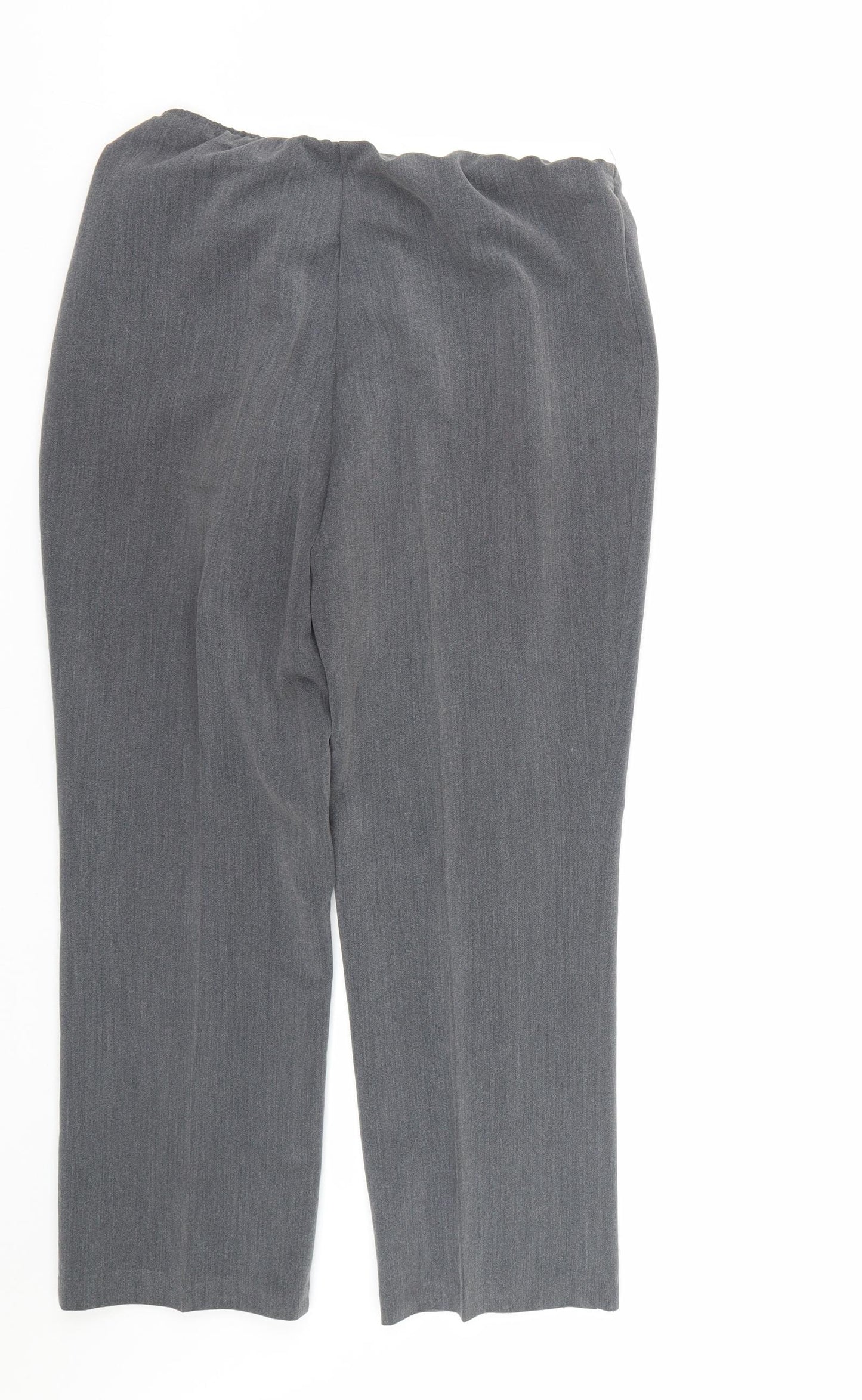 bm Collection Womens Grey   Trousers  Size 12 L22 in