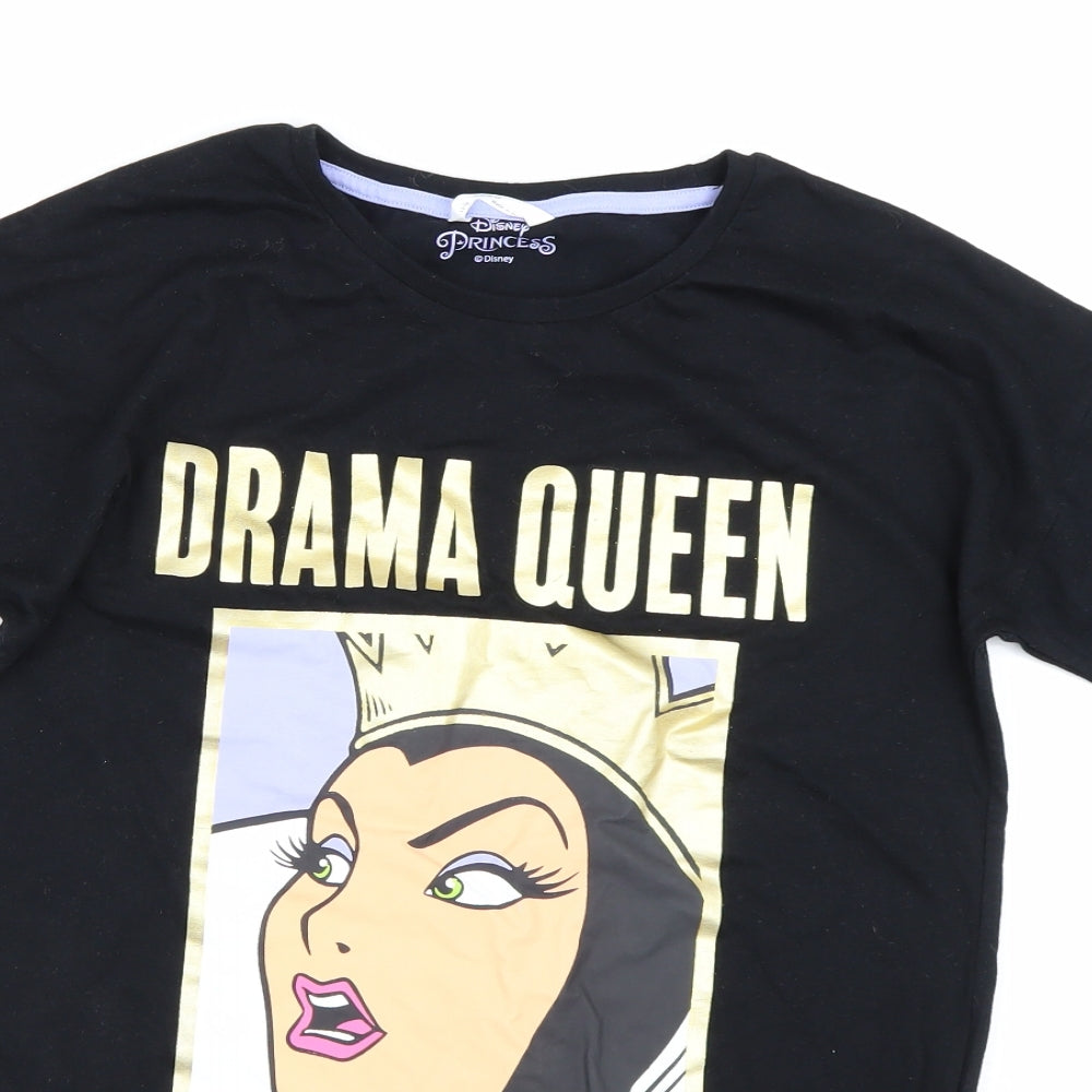 M&S Girls Black   Basic T-Shirt Size 13-14 Years