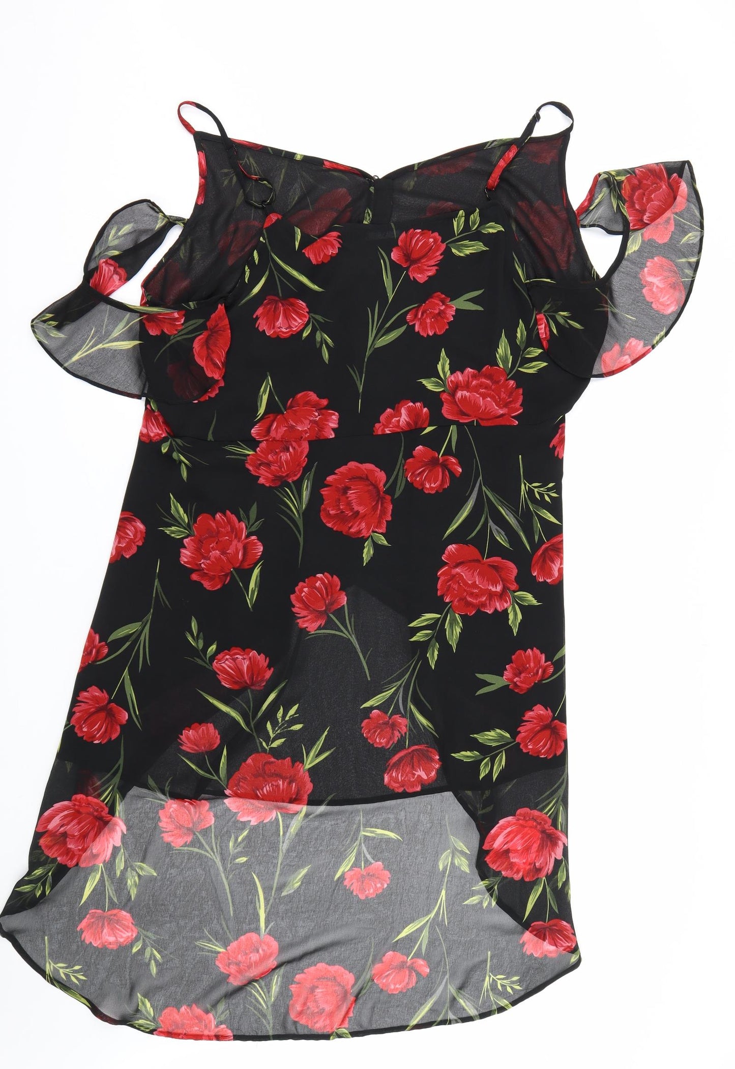 Very  Womens Black Floral  Basic Button-Up Size 24