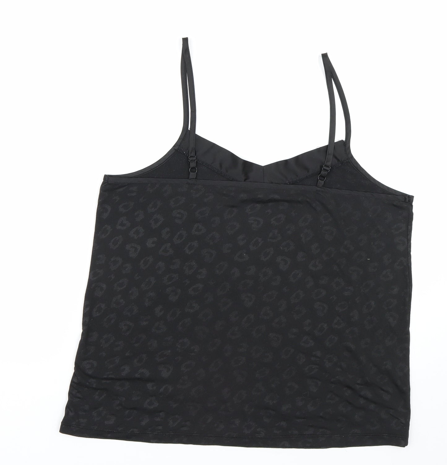 Love to lounge Womens Black Animal Print  Basic Tank Size M