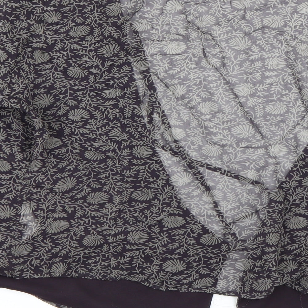 Monsoon Womens Black Floral  Basic Blouse Size 12