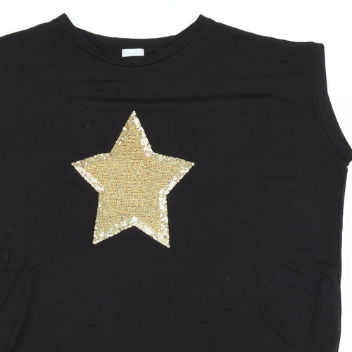 Blue vanilla Womens Black   Basic Tank Size XL