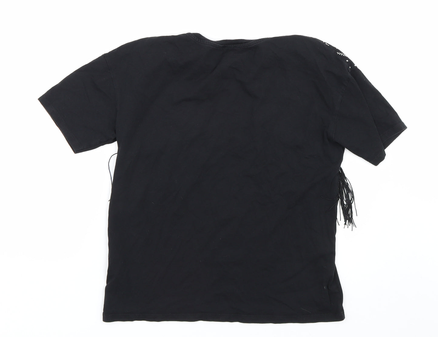 River Island Womens Black Paisley  Basic T-Shirt Size 10